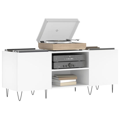 vidaXL Record Cabinet White 121x38x48 cm Engineered Wood