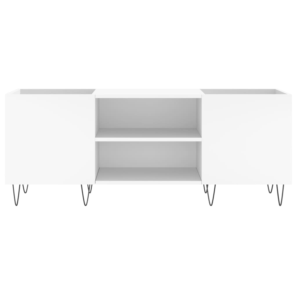 vidaXL Record Cabinet White 121x38x48 cm Engineered Wood