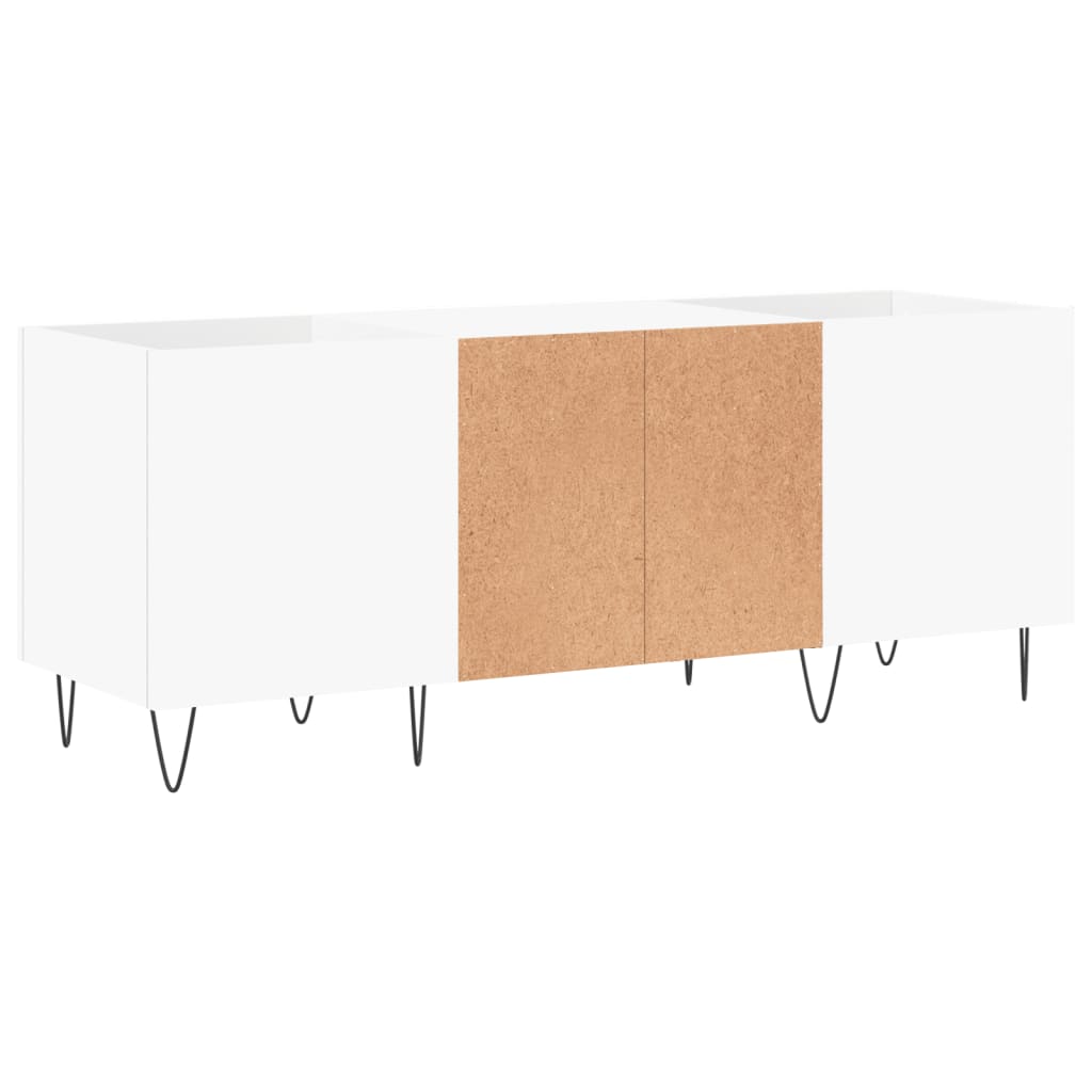 vidaXL Record Cabinet White 121x38x48 cm Engineered Wood