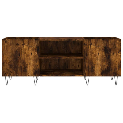 vidaXL Record Cabinet Smoked Oak 121x38x48 cm Engineered Wood