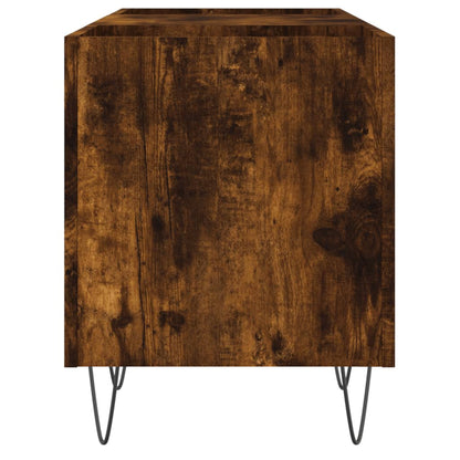 vidaXL Record Cabinet Smoked Oak 121x38x48 cm Engineered Wood