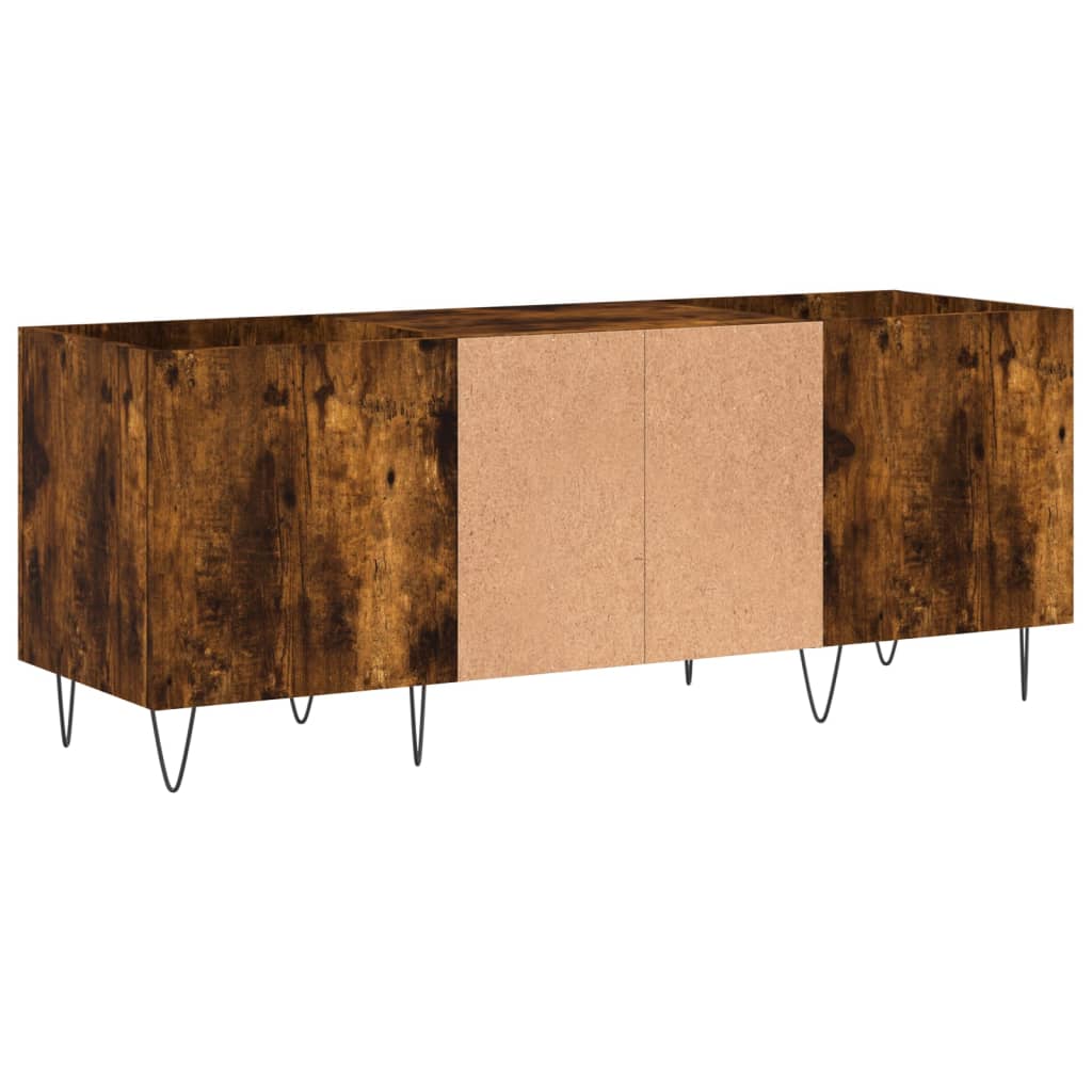 vidaXL Record Cabinet Smoked Oak 121x38x48 cm Engineered Wood