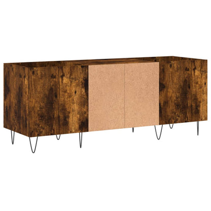 vidaXL Record Cabinet Smoked Oak 121x38x48 cm Engineered Wood