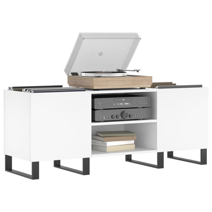 vidaXL Record Cabinet White 121x38x48 cm Engineered Wood