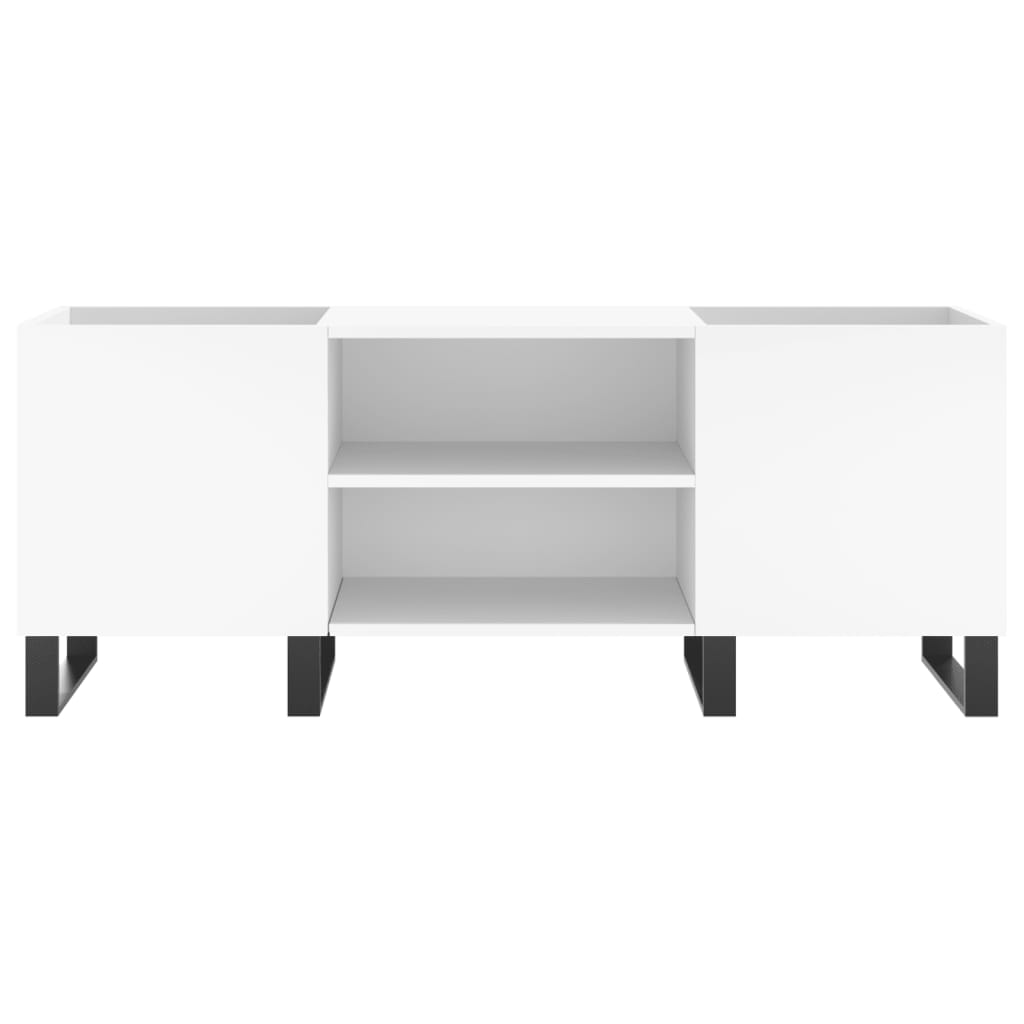 vidaXL Record Cabinet White 121x38x48 cm Engineered Wood