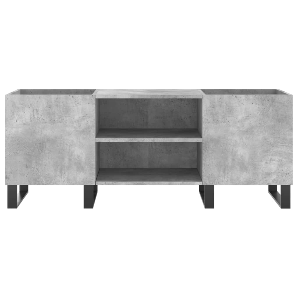 vidaXL Record Cabinet Concrete Grey 121x38x48 cm Engineered Wood