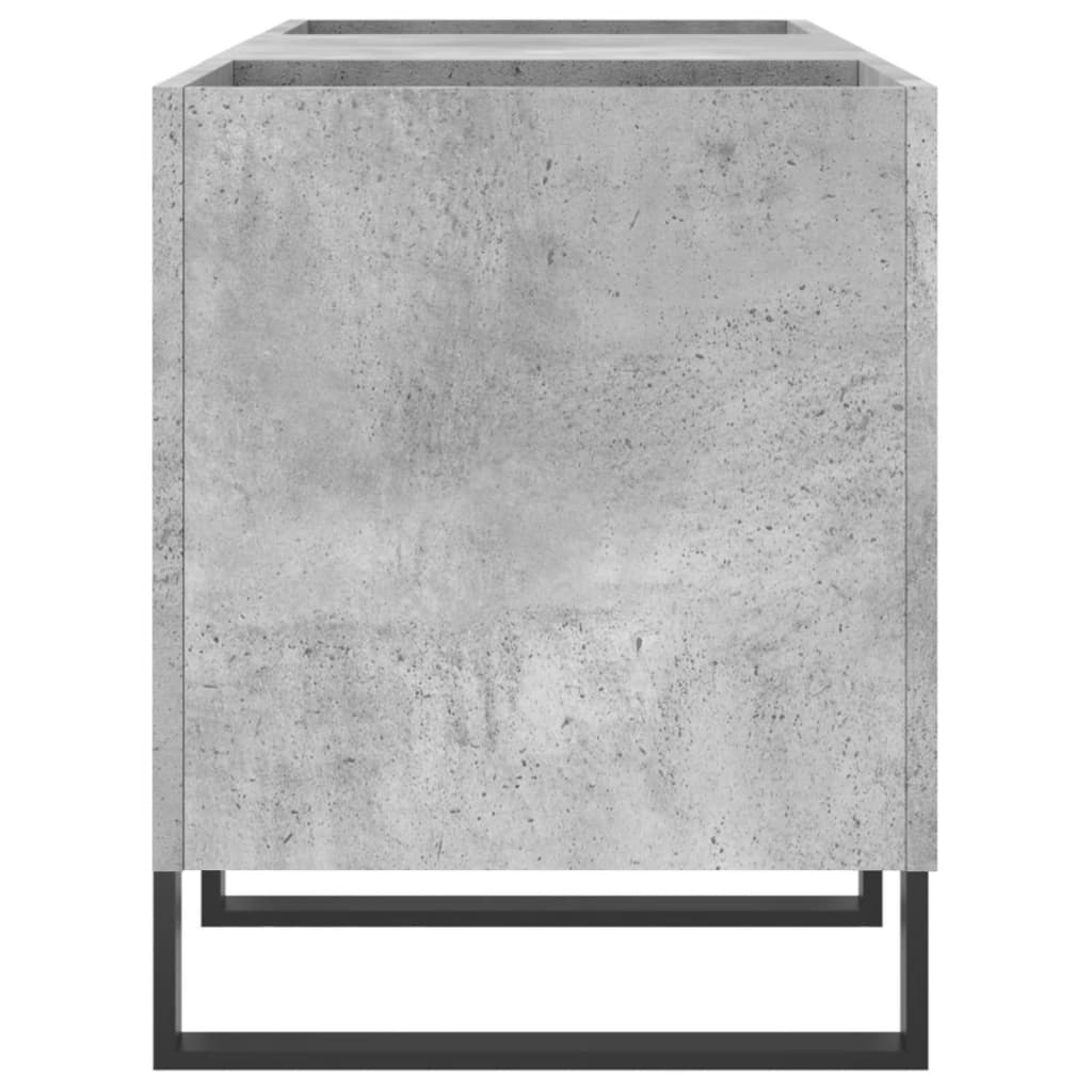 vidaXL Record Cabinet Concrete Grey 121x38x48 cm Engineered Wood