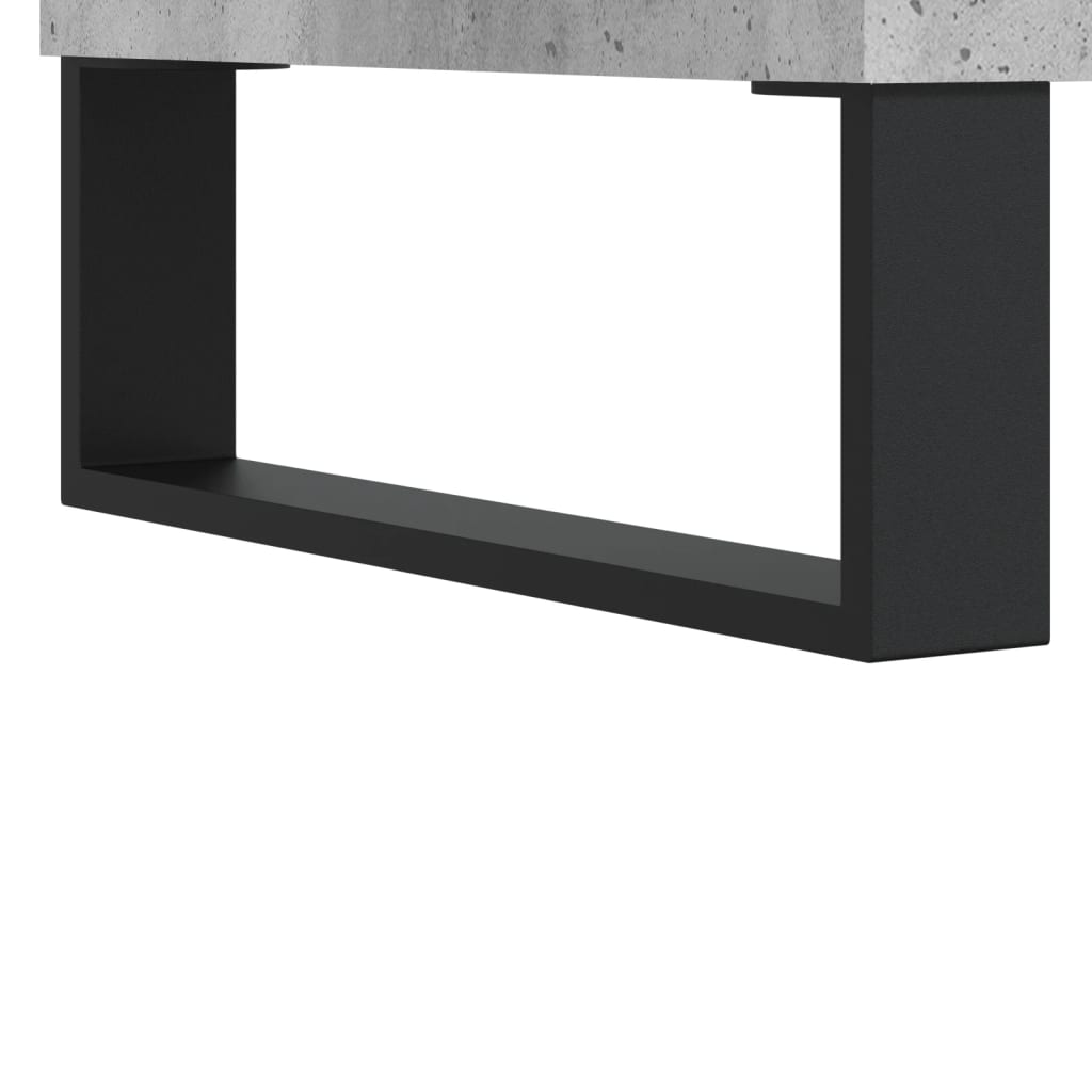 vidaXL Record Cabinet Concrete Grey 121x38x48 cm Engineered Wood