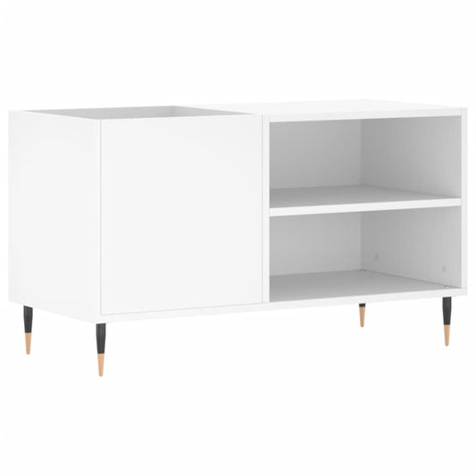 vidaXL Record Cabinet | White | Engineered Wood, Iron | 85 x 38 x 48 cm