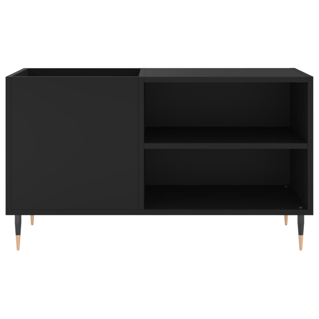 vidaXL Record Cabinet | Black | Engineered wood, iron | Medium | Record Cabinet