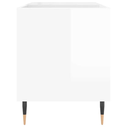 vidaXL Record Cabinet High Gloss White 85x38x48 cm Engineered Wood