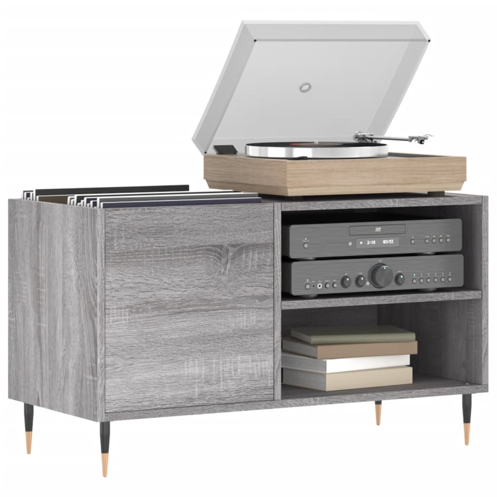 vidaXL Record Cabinet Grey Sonoma 85x38x48 cm Engineered Wood