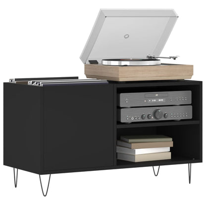 vidaXL Record Cabinet | Black | Engineered wood, iron | Medium | Record Cabinet