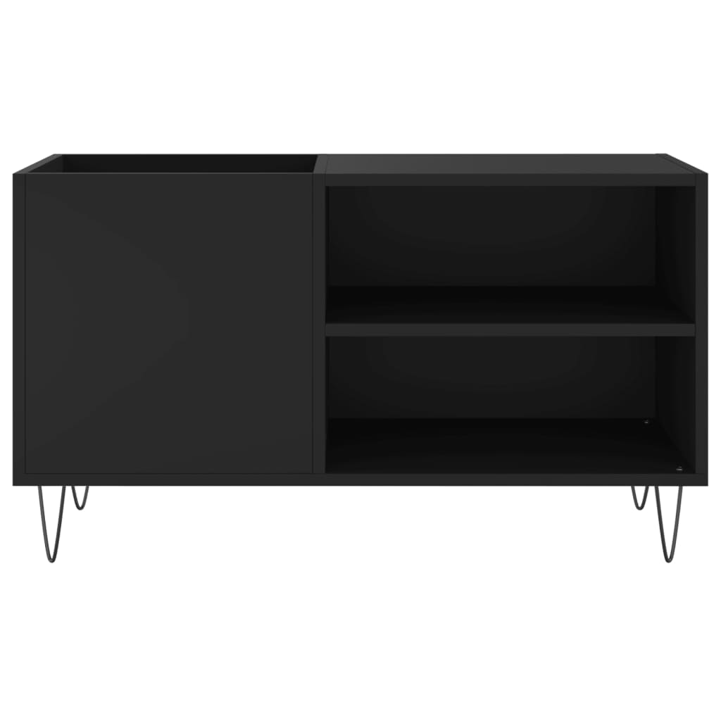 vidaXL Record Cabinet | Black | Engineered wood, iron | Medium | Record Cabinet