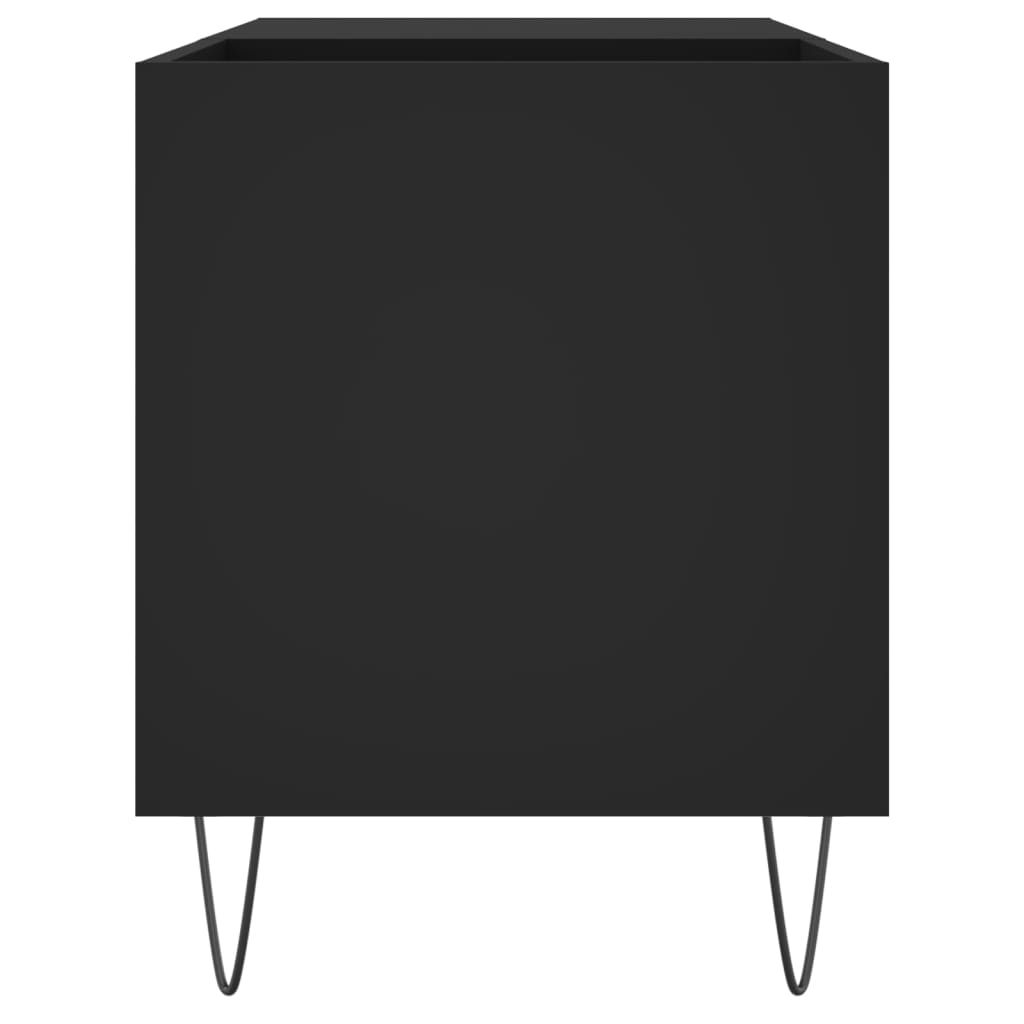 vidaXL Record Cabinet | Black | Engineered wood, iron | Medium | Record Cabinet