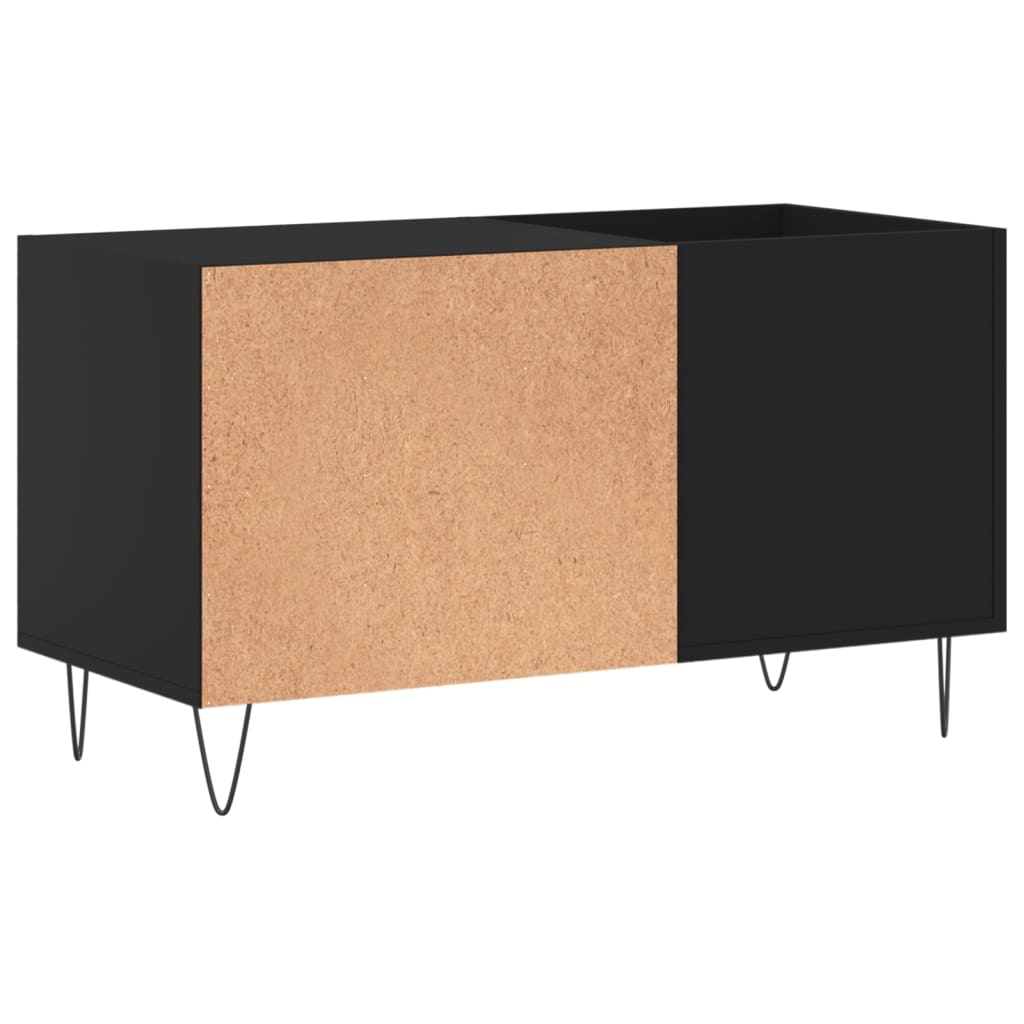 vidaXL Record Cabinet | Black | Engineered wood, iron | Medium | Record Cabinet