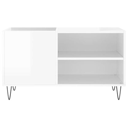 vidaXL Record Cabinet High Gloss White 85x38x48 cm Engineered Wood