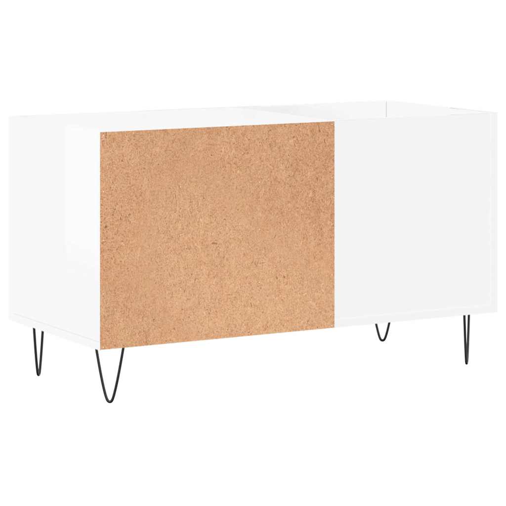vidaXL Record Cabinet High Gloss White 85x38x48 cm Engineered Wood