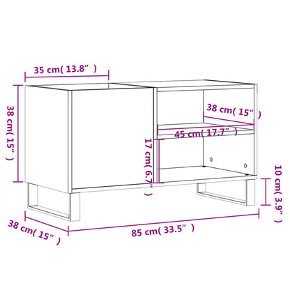vidaXL Record Cabinet White 85x38x48 cm Engineered Wood