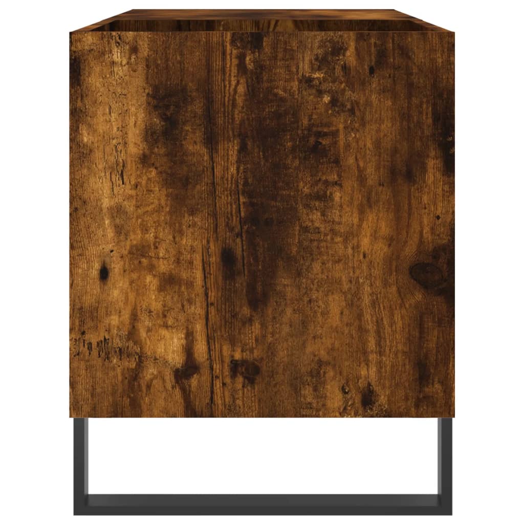 vidaXL Record Cabinet Smoked Oak 85x38x48 cm Engineered Wood