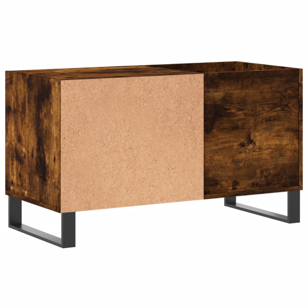 vidaXL Record Cabinet Smoked Oak 85x38x48 cm Engineered Wood
