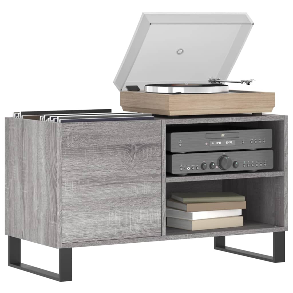 vidaXL Record Cabinet Grey Sonoma 85x38x48 cm Engineered Wood