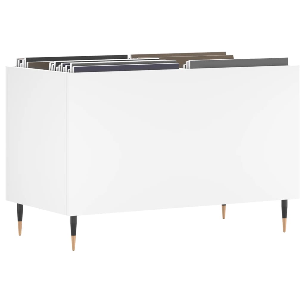 vidaXL Record Cabinet White 74.5x38x48 cm Engineered Wood