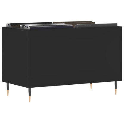 vidaXL Record Cabinet Black 74.5x38x48 cm Engineered Wood