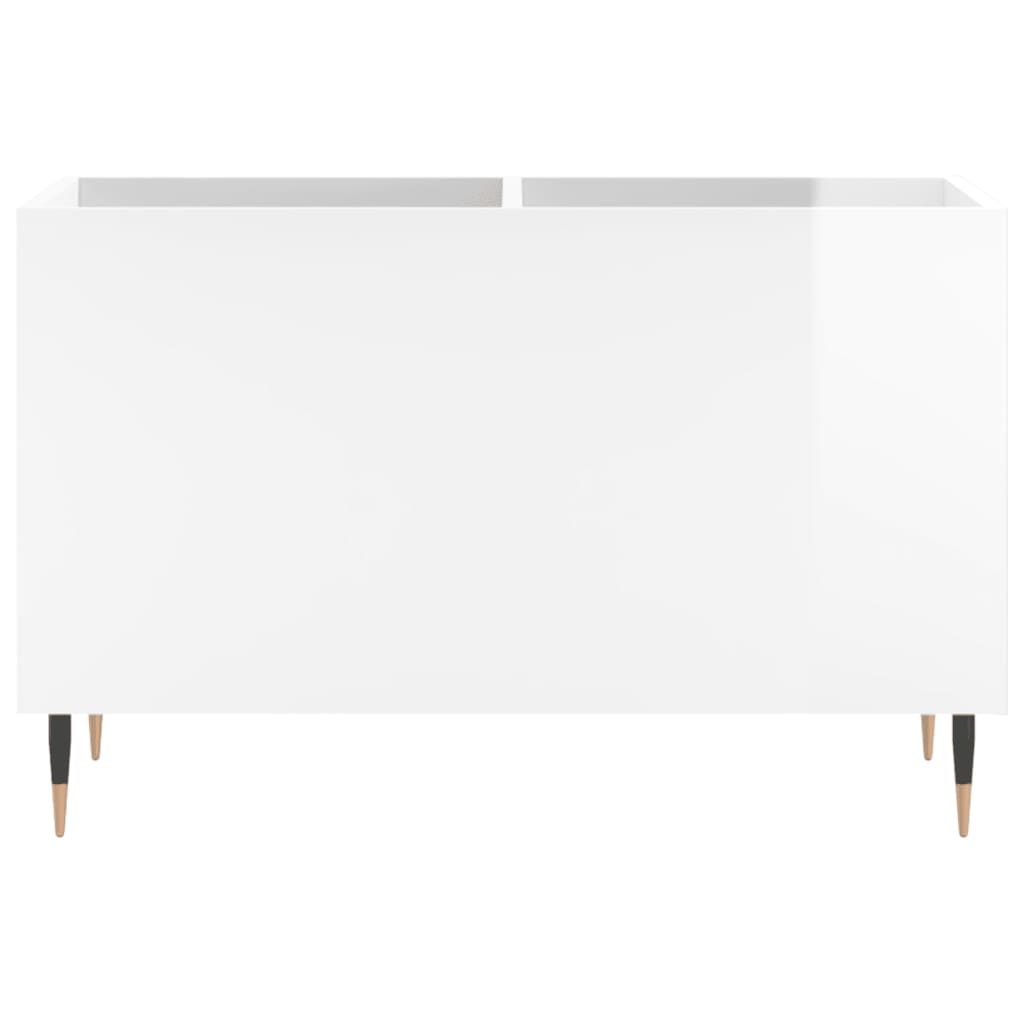 vidaXL Record Cabinet High Gloss White 74.5x38x48 cm Engineered Wood