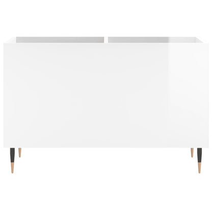 vidaXL Record Cabinet High Gloss White 74.5x38x48 cm Engineered Wood