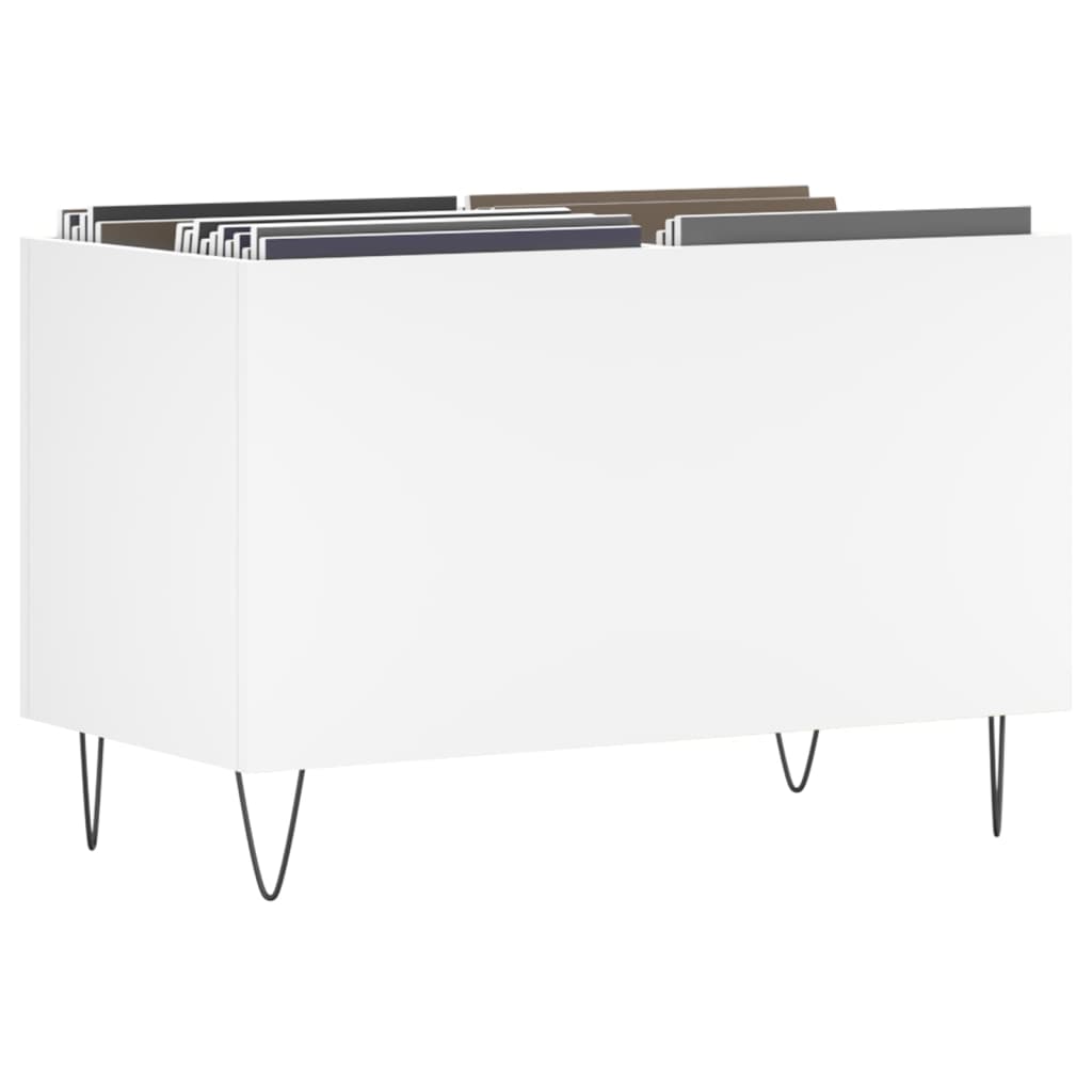 vidaXL Record Cabinet White 74.5x38x48 cm Engineered Wood