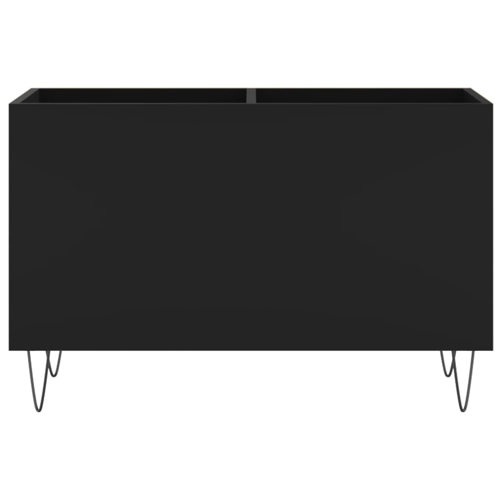 vidaXL Record Cabinet Black 74.5x38x48 cm Engineered Wood