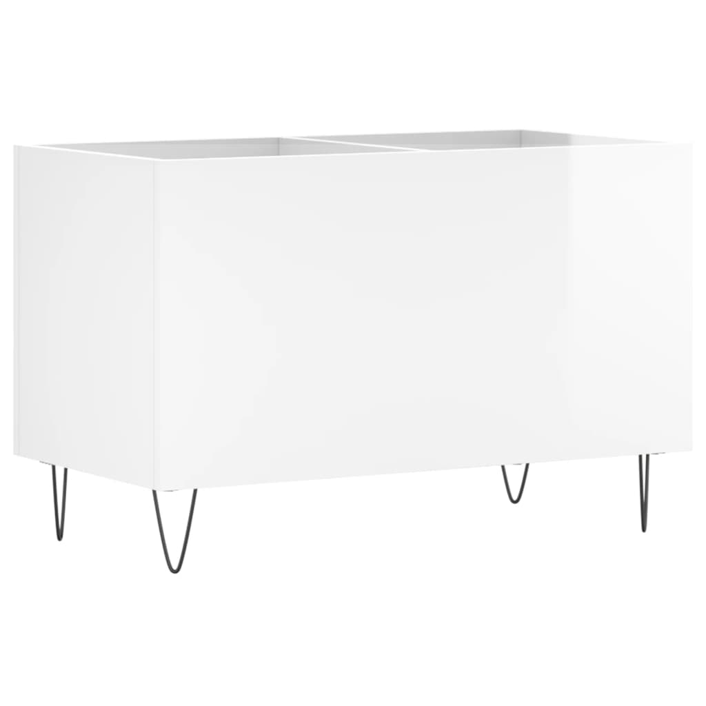 vidaXL Record Cabinet High Gloss White 74.5x38x48 cm Engineered Wood