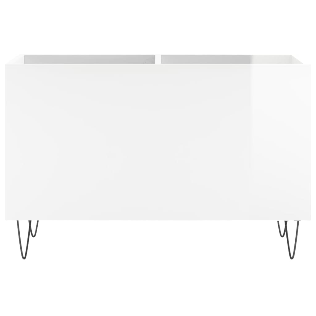 vidaXL Record Cabinet High Gloss White 74.5x38x48 cm Engineered Wood