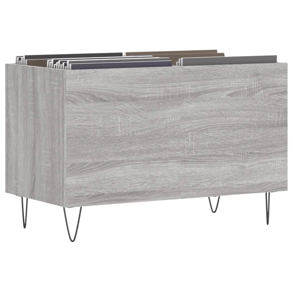 vidaXL Record Cabinet Grey Sonoma 74.5x38x48 cm Engineered Wood
