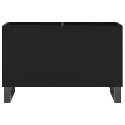 vidaXL Record Cabinet Black 74.5x38x48 cm Engineered Wood