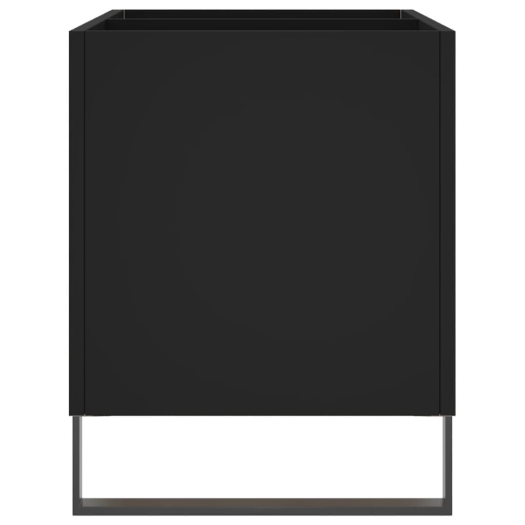 vidaXL Record Cabinet Black 74.5x38x48 cm Engineered Wood
