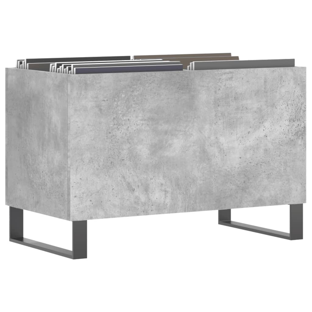 vidaXL Record Cabinet Concrete Grey 74.5x38x48 cm Engineered Wood