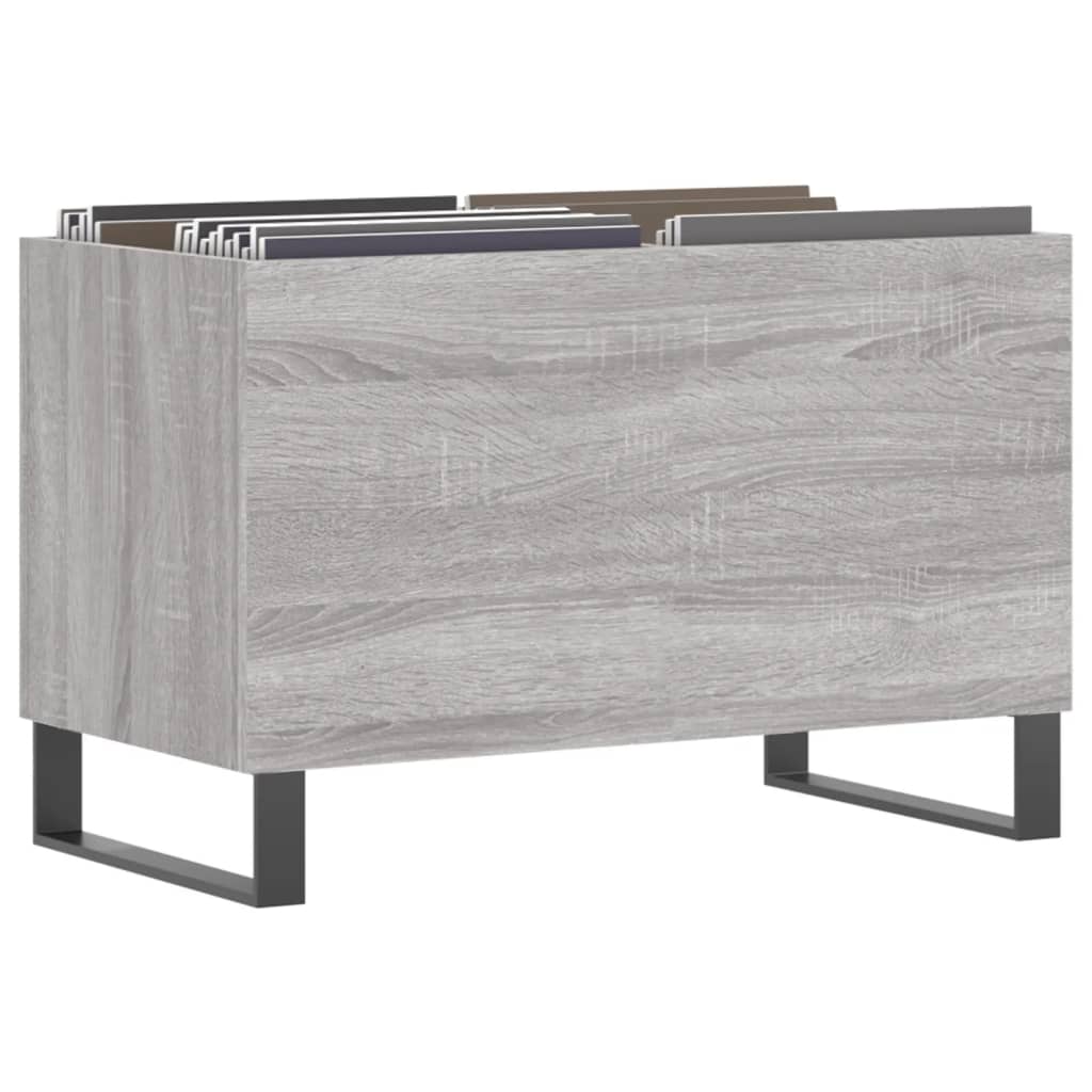 vidaXL Record Cabinet Grey Sonoma 74.5x38x48 cm Engineered Wood