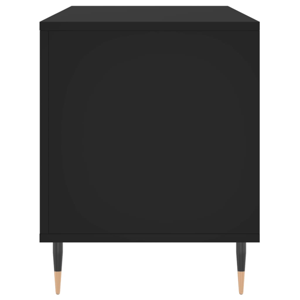 vidaXL Record Cabinet | Black | Engineered wood | 100x38x48 cm