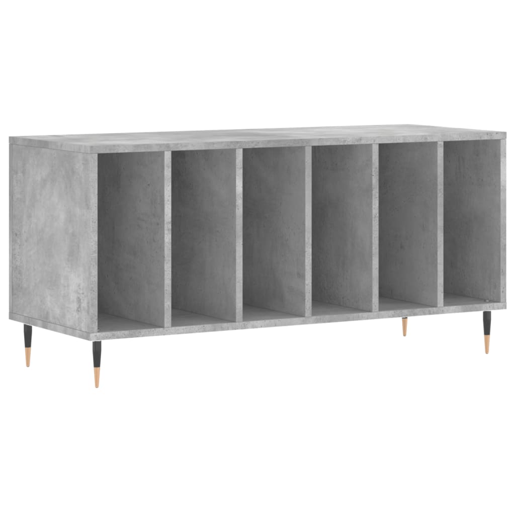 vidaXL Record Cabinet Concrete Grey 100x38x48 cm Engineered Wood