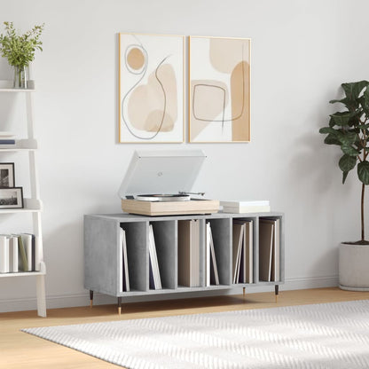 vidaXL Record Cabinet Concrete Grey 100x38x48 cm Engineered Wood