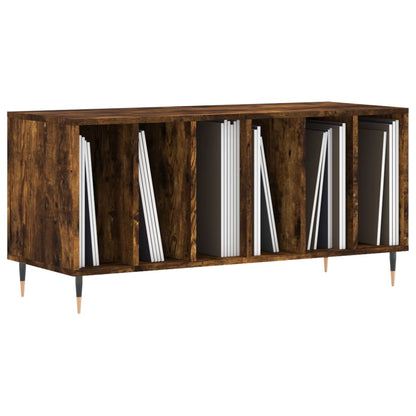 vidaXL Record Cabinet Smoked Oak 100x38x48 cm Engineered Wood
