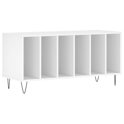 vidaXL Record Cabinet | White | Engineered wood with iron feet | Medium