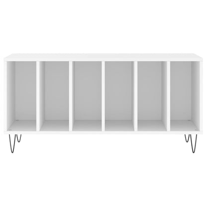 vidaXL Record Cabinet | White | Engineered wood with iron feet | Medium