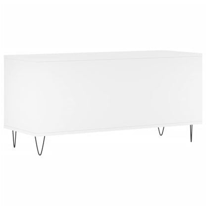 vidaXL Record Cabinet | White | Engineered wood with iron feet | Medium
