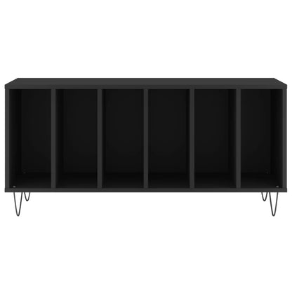 vidaXL Record Cabinet | Black | Engineered wood, Iron | Medium | Modern