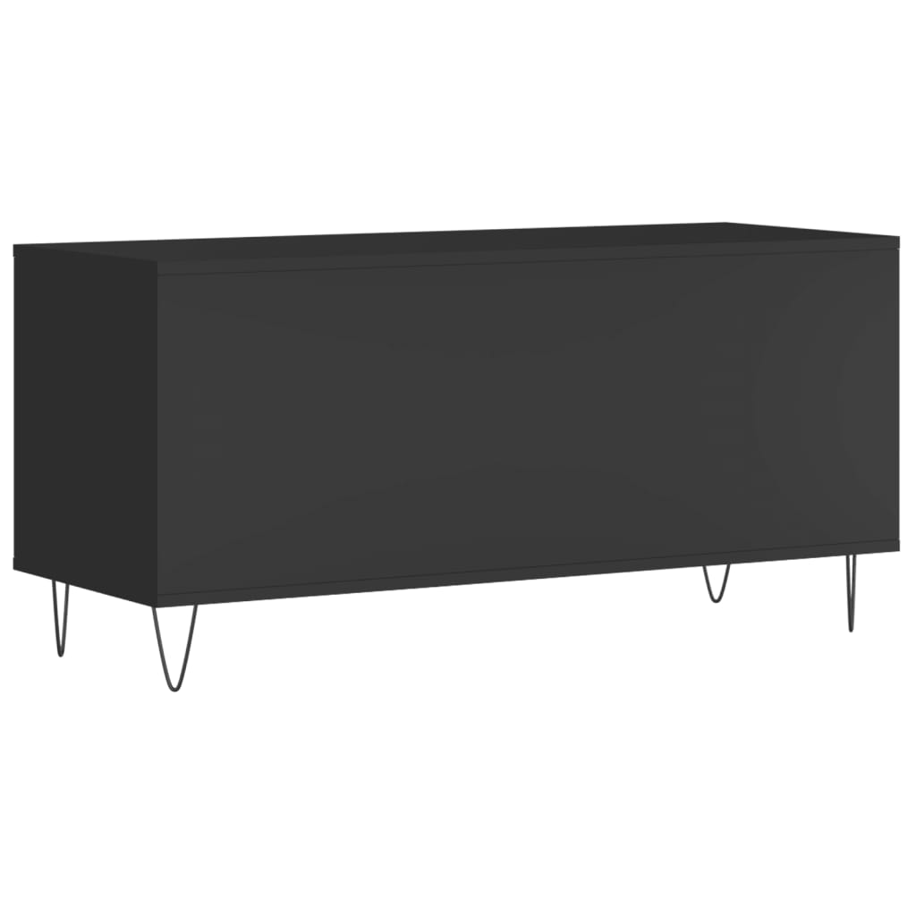 vidaXL Record Cabinet | Black | Engineered wood, Iron | Medium | Modern