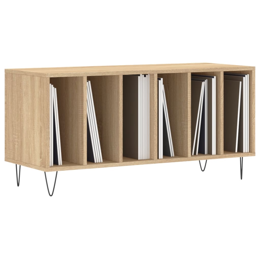 vidaXL Record Cabinet Sonoma Oak 100x38x48 cm Engineered Wood