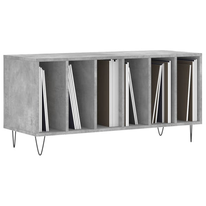vidaXL Record Cabinet Concrete Grey 100x38x48 cm Engineered Wood